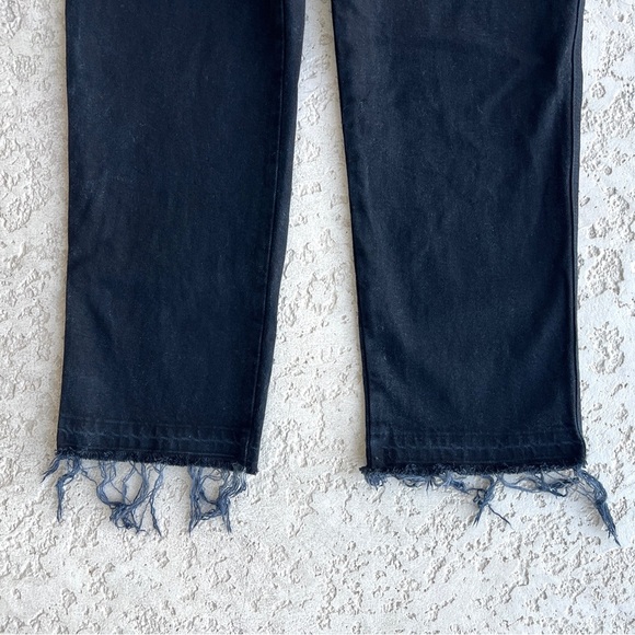Lucky Women’s Black Jeans Size 6 28 Ankle Frayed Hem Straight Grunge Classic - Picture 7 of 7